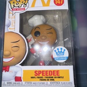 Funko Pop! Ad Icons Speedee Figure - Brown, White, Red in protective case